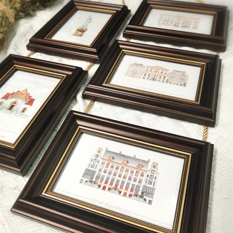 欧式创意孔雀蓝麻绳框串联相框影楼儿童相片墙挂墙免.打孔照片框,家居饰品,现代装饰画,淘宝优惠券,粉丝福利购,淘宝优惠卷