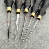 抛光黑檀木柄削边器皮革手工w具皮带修边植鞣革铲边倒角器皮具DIY