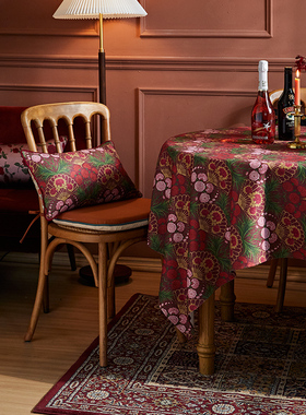 偏爱集美式复古轻奢抱枕套红色喜庆结婚床头靠枕高T档中式腰枕靠