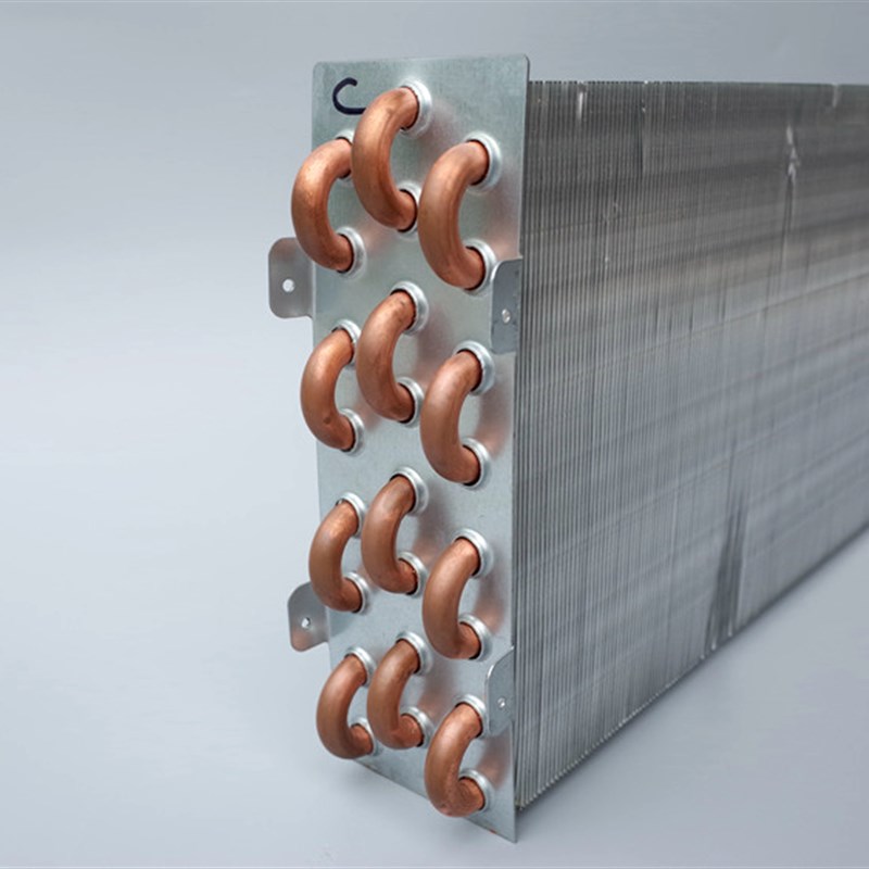 风机盘管散热f器水空调表冷器中央空调铜管换热芯铝箔翅片冷凝器