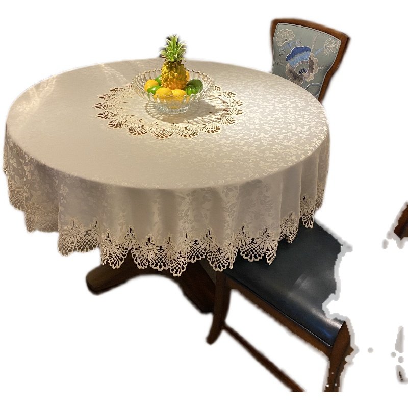 欧式大圆桌桌布布艺圆形餐桌布垫C家用小圆桌布蕾丝防烫小转盘台,居家布艺,桌布,淘宝优惠券,粉丝福利购,淘宝优惠卷