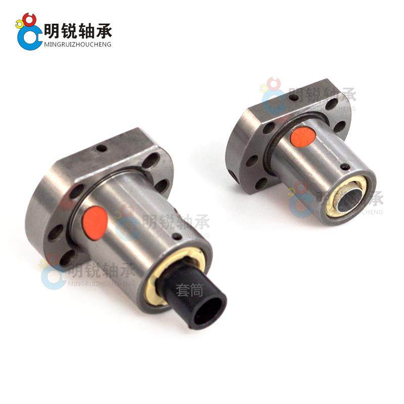 滚珠焊接丝杆单螺母轴承钢滚珠丝杆螺母套装固定座反向器SFU1605