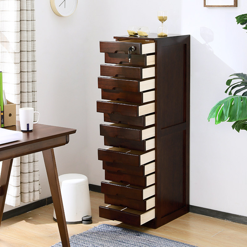 实木文件柜办公柜子资料柜办公z家具档案柜落地多层矮柜木质储物