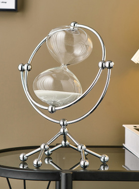 地球仪摆件沙漏计时器轻奢高档创意桌面客厅酒柜电V视柜家居装饰