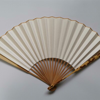 苏工折扇精品梅妃竹95寸u花纹芝麻竹扇骨斑竹凤眼梅鹿香妃宣纸扇