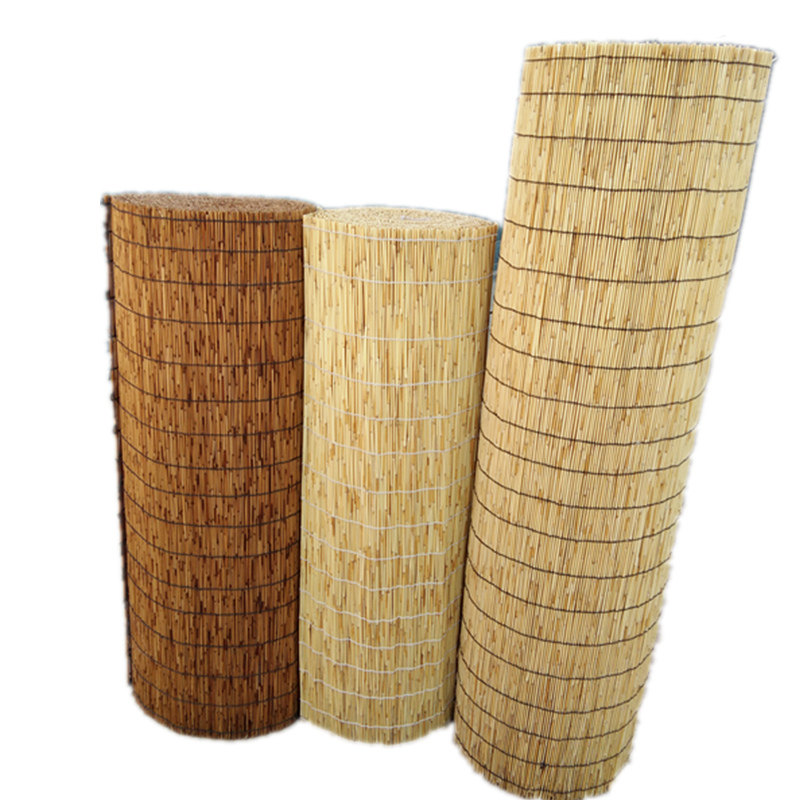 定做芦苇帘子草帘苇帘隔断遮光遮阳复古墙面装P饰吊顶升降草席卷