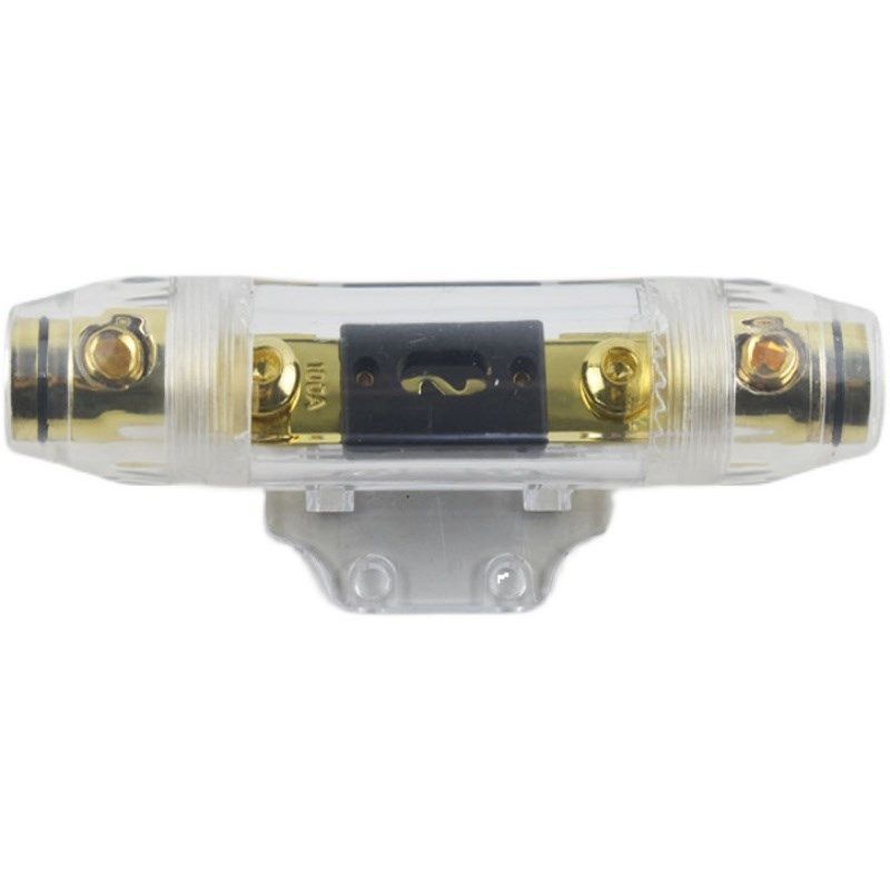 汽车音响电源线车载功放保险座100A低音炮纯R铜保险胆保险丝管