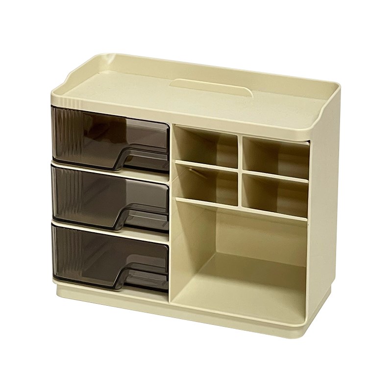 化妆品桌面收纳盒k梳妆台防尘柜子口红香水护肤品收纳架抽屉储物