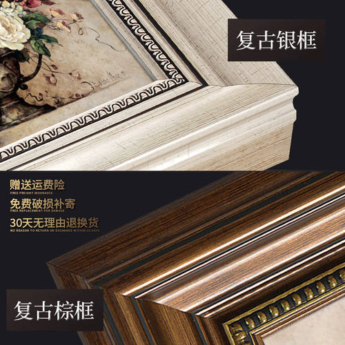 美式电表箱装饰画免打孔竖款遮挡欧式配电箱挂画客厅Y弱电闸开关