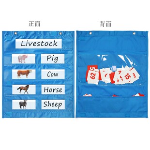 教师英语教学教具白n板磁性英文挂袋单词字母自然拼读词缀收纳袋