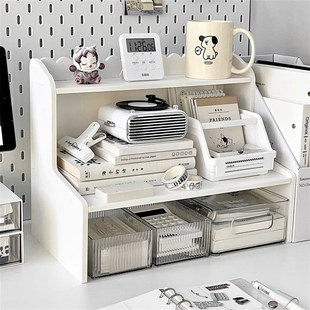 办公室置物架桌面台式电脑增高架子女生工位R神器书桌改造好物