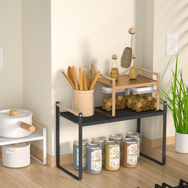 厨房调料置物架可伸缩台面锅具收纳架家用L橱柜分层架桌面锅架碗,厨房/烹饪用具,厨房置物架/置物柜/角架,淘宝优惠券,粉丝福利购,淘宝优惠卷