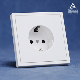 白色schuko socket欧标墙壁wall 欧规开关16A 250V