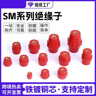 SM绝缘子固定桩接地铜排25/30/35/40/45/51/7120绝缘柱支柱复合