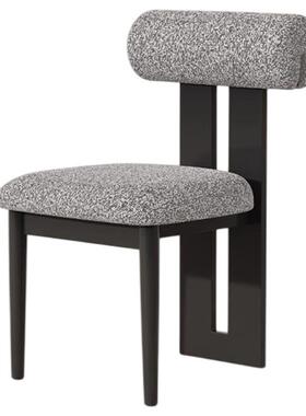 F105FS1051#风1#艾森朗特北实木餐欧椅家用侘寂中古法式软S包靠背