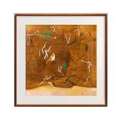 现复古合餐厅A188DntM面原墙木双联组装 饰艺术花鸟挂画客厅饭代厅