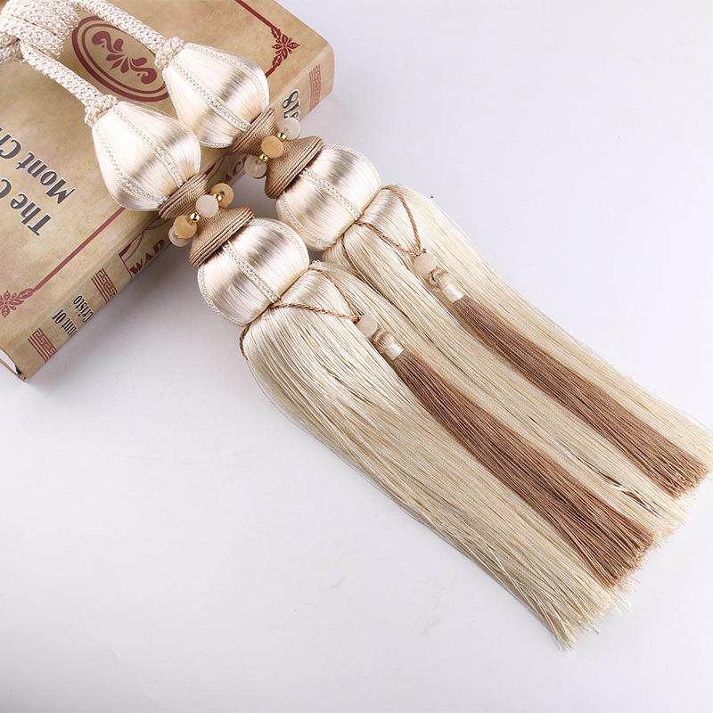 厂家直销窗帘WKY辅料配件挂葫芦双球人造装丝流苏球帘头饰窗饰