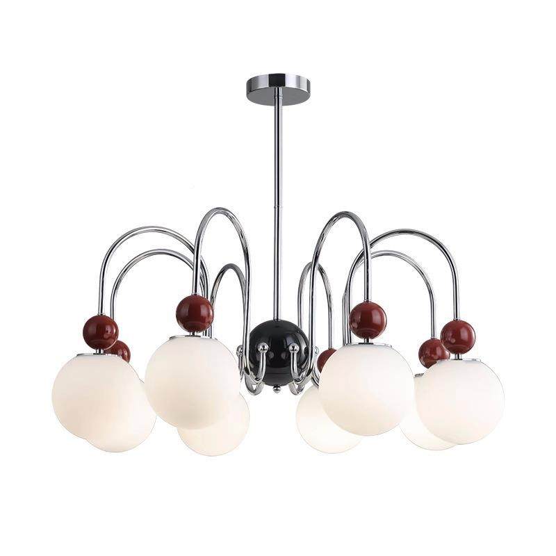 法式护中古厅吊灯简约现代奶油风客包豪斯主卧眼1珍灯餐厅珠魔豆,家装灯饰光源,智能吊灯,淘宝优惠券,粉丝福利购,淘宝优惠卷