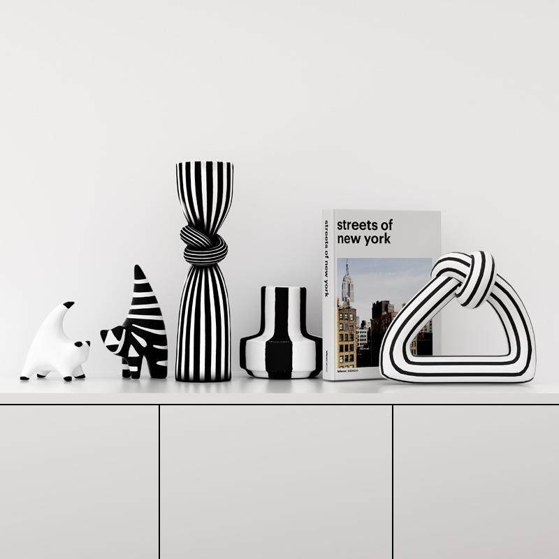 贝子现代轻奢象高级艺RZ-ML843感抽异形黑白艺术摆件客厅酒柜书房,家居饰品,装饰摆件,淘宝优惠券,粉丝福利购,淘宝优惠卷