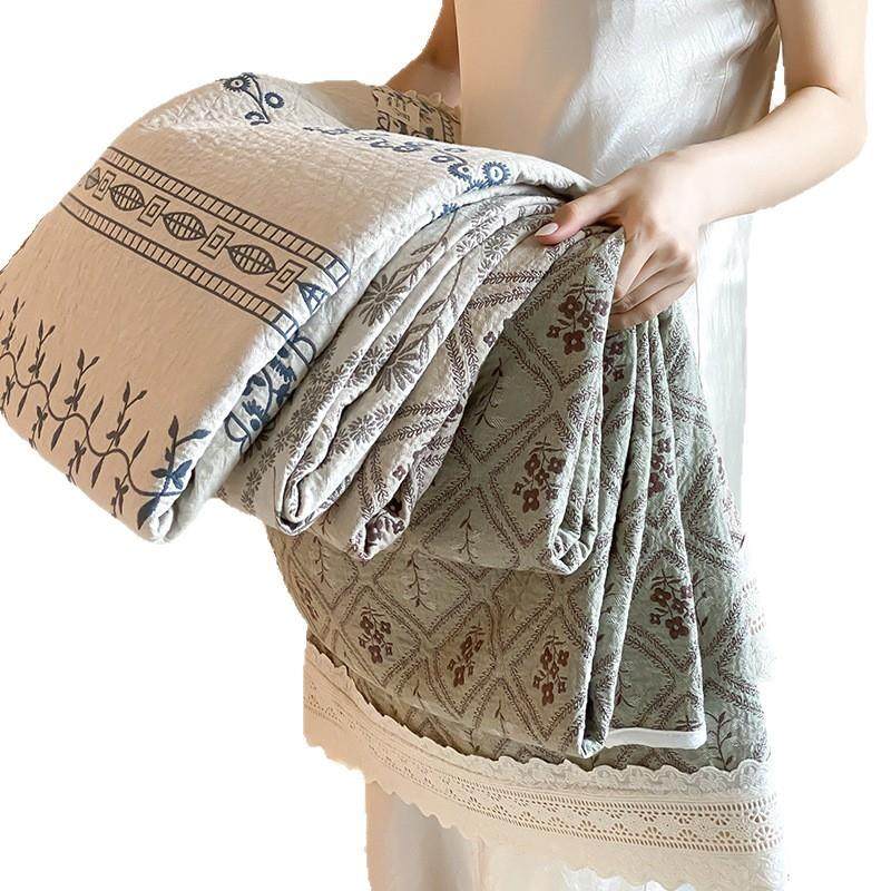 法式老钱风多全MY20250棉纱布床盖三件套功能四纱盖睡毯午毯加厚,床上用品,床品套件/四件套/多件套,淘宝优惠券,粉丝福利购,淘宝优惠卷