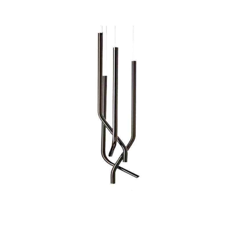 后现代轻奢设计师款吊展厅电镀线条灯L餐厅艺卧室床头术ED吊灯,家装灯饰光源,智能吊灯,淘宝优惠券,粉丝福利购,淘宝优惠卷