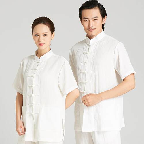 亚麻太极表服女春夏季新士练款男太极拳功服武54598442术演服老年