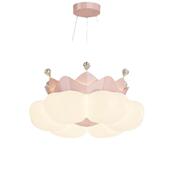 卧意室吊灯皇冠全910光卧谱儿童房灯新款 奶油风吊灯女孩室创男吸