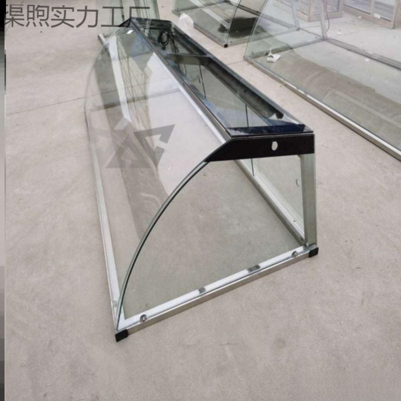 不锈钢防尘罩玻璃罩子熟食柜展柜凉菜小吃展示柜摆摊玻璃罩子家用图片