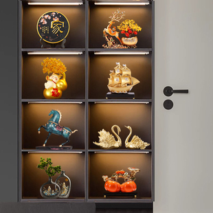 速发新中式餐电玄关招财猫摆件客厅居视柜办公室家边柜装饰品