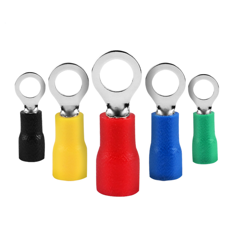 速发宗意RV圆形预冷压端子鼻形绝端接线缘子铜O子端子 线鼻子圆型