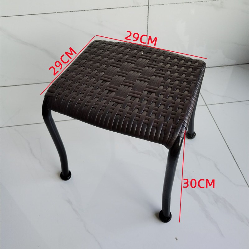 速发藤编凳子编织椅子塑料矮凳小板凳换鞋凳家用儿童方凳创意成人