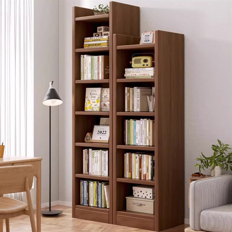 速发子书置物架落地简易家用多层客厅柜架储物柜窄缝小书柜靠墙边