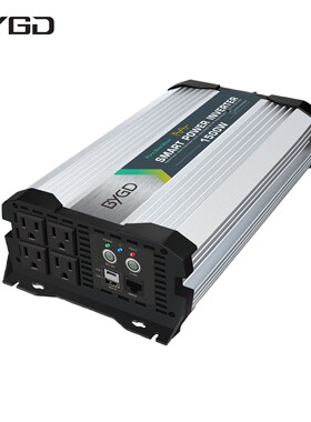 BYGD百盈12V转220V美规1500W纯正弦波电源逆变器车载逆变器大功率