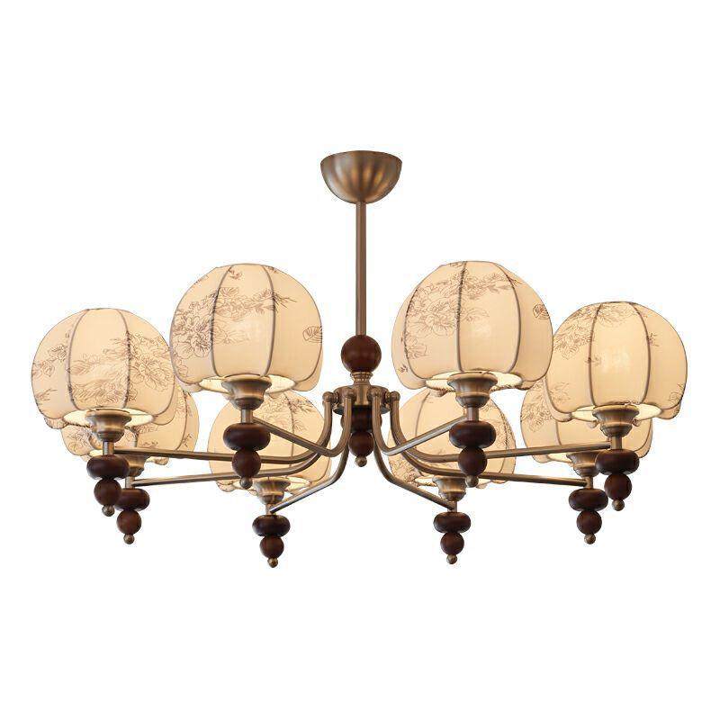 中古风客厅大厅主灯南洋风复古温馨氛围繁花布艺卧室餐厅护眼吊灯,家装灯饰光源,智能吊灯,淘宝优惠券,粉丝福利购,淘宝优惠卷