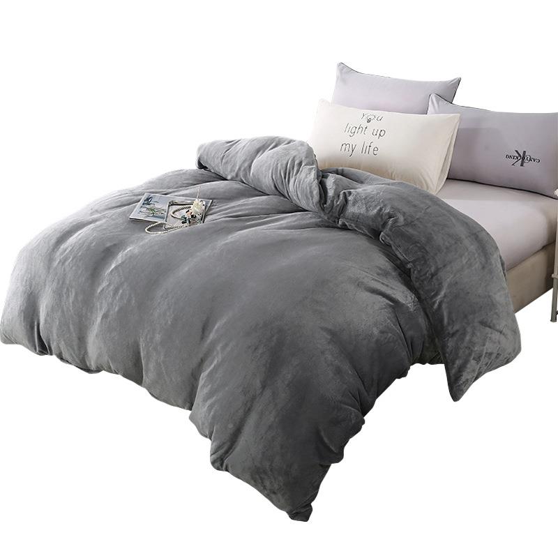 兰绒被套单法2件加厚保ALANGS23暖双面毛绒珊绒被罩200x30学生瑚