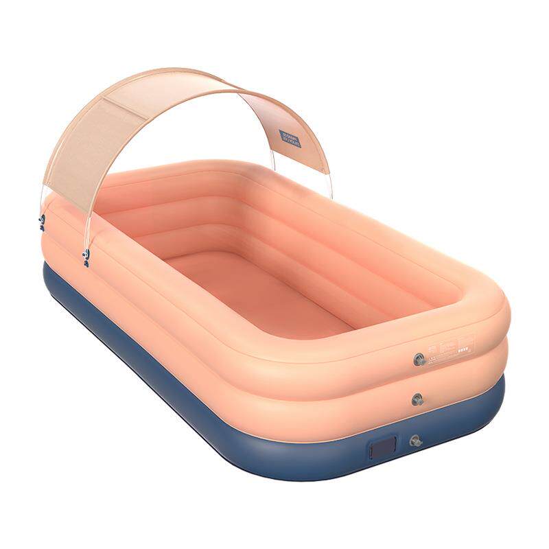 户外充气游泳池pvc遮阳儿童泳池家庭可折叠充气水池家用玩水玩具