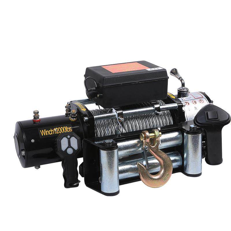 电动绞盘12v24v厂家越野车自救钢丝绳牵引器拖车车载电动绞盘