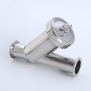 食品级三通过滤器 卫生级过滤器卡箍式 不锈钢y型过滤器快装 式