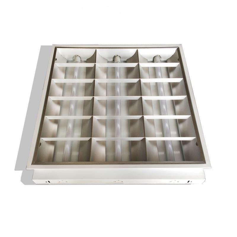 LED格栅灯600*6001200嵌入式三管3*18w36w办公室吊顶t8荧光灯盘