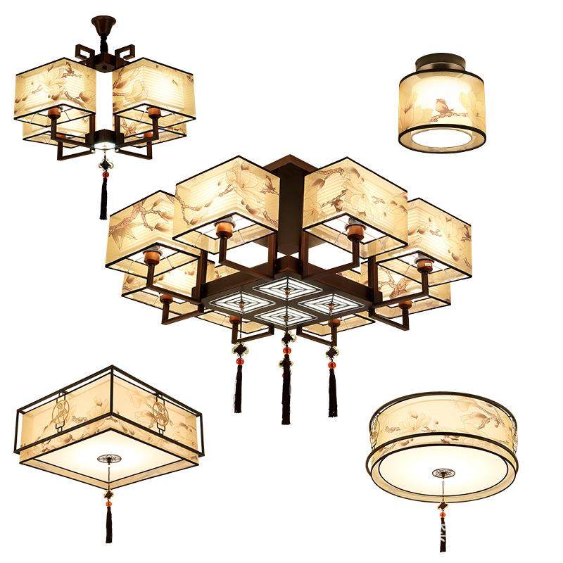 新中式吸顶灯2023新款led客厅灯简约现代大气卧室禅意中国风灯具