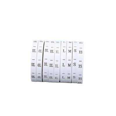 5个装尺码标现货童装数字工号标尺码唛纸标通用款服装布标水洗码