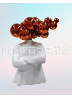 现代简约创意抽象人物摆件样板房售楼处桌面茶几电视柜饰品工艺品