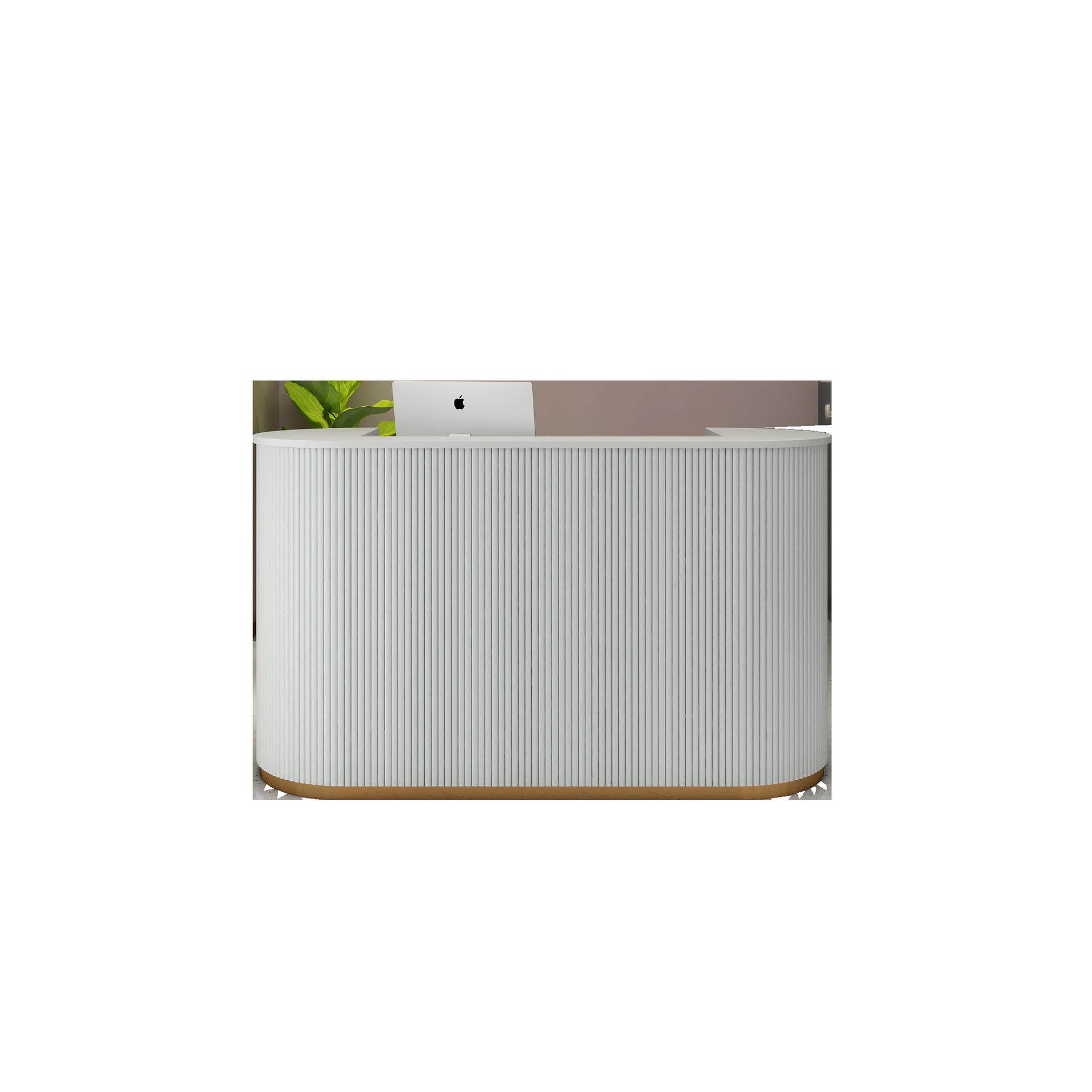 服装店弧形收银台店铺小型美容院前台柜台轻奢美甲店简约现代吧台