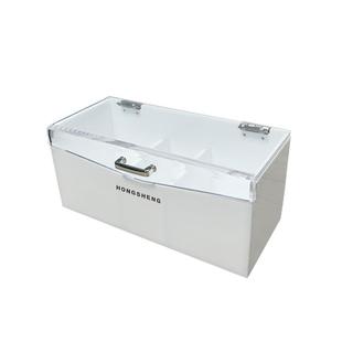 亚克力化妆棉收纳盒有机玻璃棉签收纳盒翻盖亚克力收纳盒