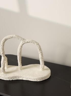 现代侘寂风法式艺术几何摆件轻奢高级感样板间客厅书房酒柜装饰品