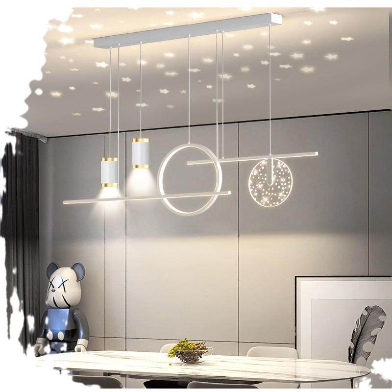2022年新款星空餐厅吊灯现代简约极简长条吧台灯北欧餐桌饭厅灯具,家装灯饰光源,智能吊灯,淘宝优惠券,粉丝福利购,淘宝优惠卷