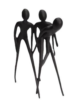 现代简约黑色倒立人板房售楼部样卧书厅房0144客餐厅电室视柜桌面