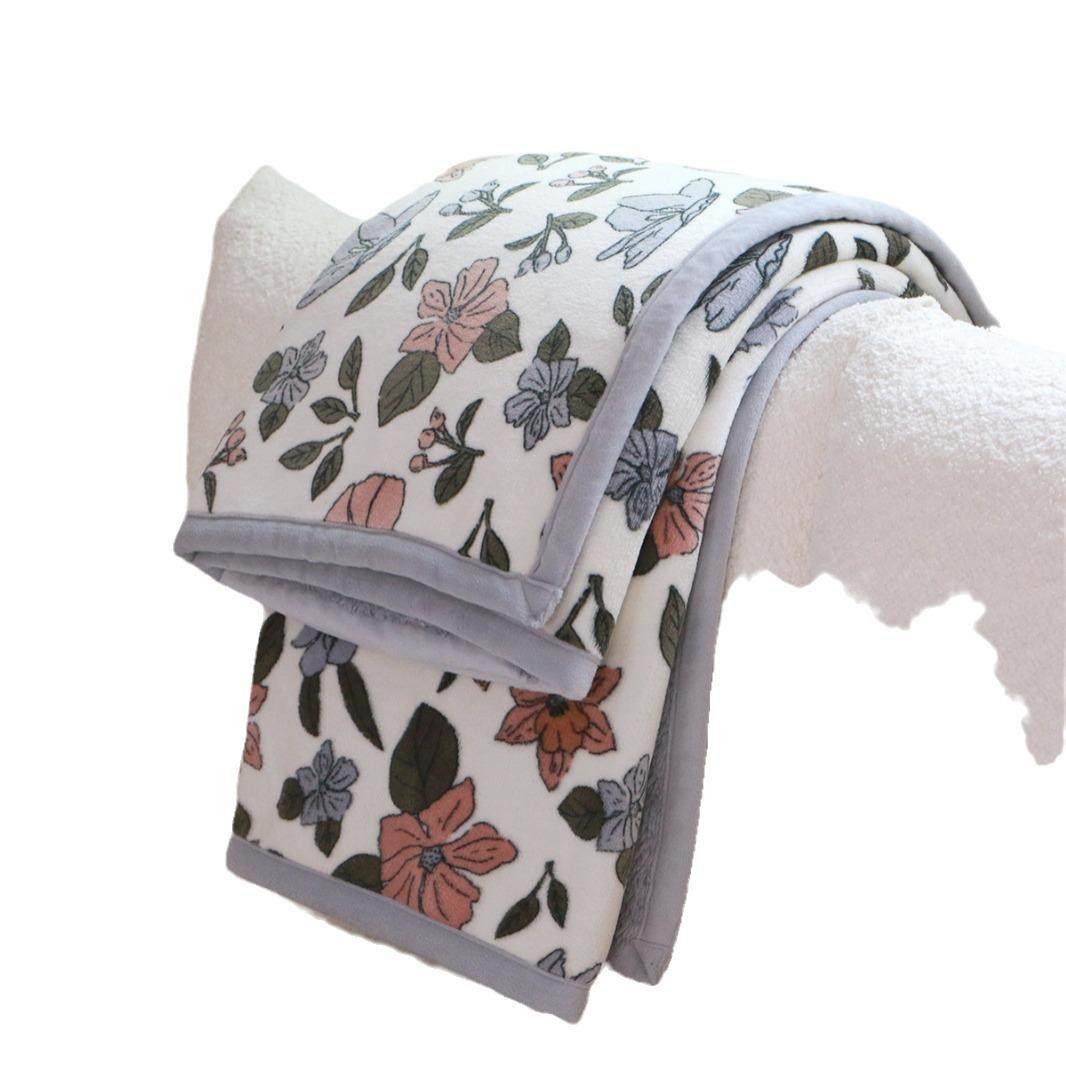 田园风法兰绒冬季加厚毛毯学生宿舍单人午睡绒毯办公室沙发盖毯子,床上用品,休闲毯/毛毯/绒毯,淘宝优惠券,粉丝福利购,淘宝优惠卷