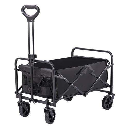 厂家供应户外露营小推车露营折叠5寸营地车小巧山地野营手拉车