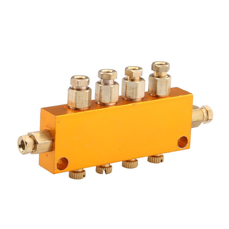 数油控机床雕刻机路分配器调润滑分油器可油排油多路路阀门油路分